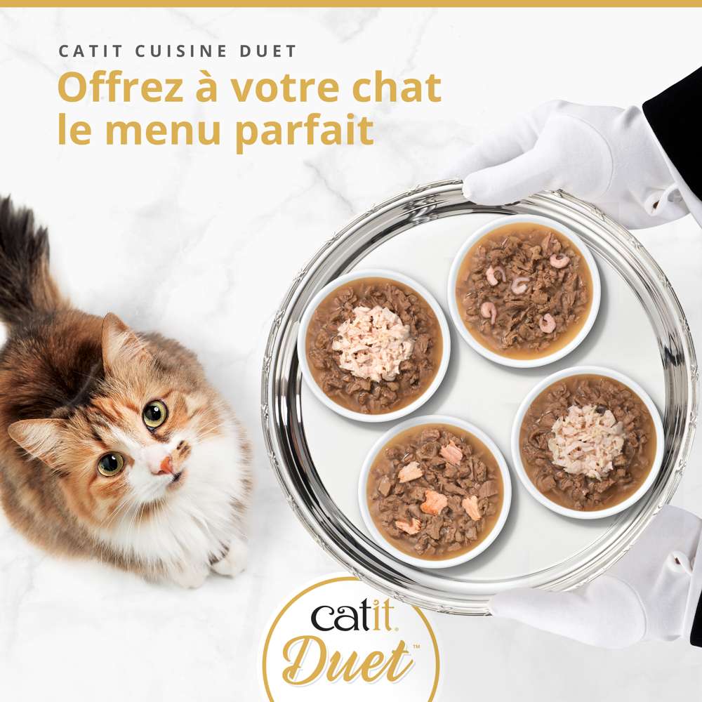 Multipack Bouchées avec garniture pour chat - 12 x 75g - Catit Cuisine