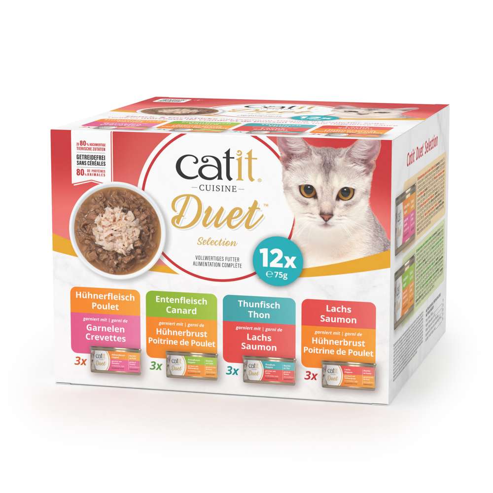 Multipack Bouchées avec garniture pour chat - 12 x 75g - Catit Cuisine