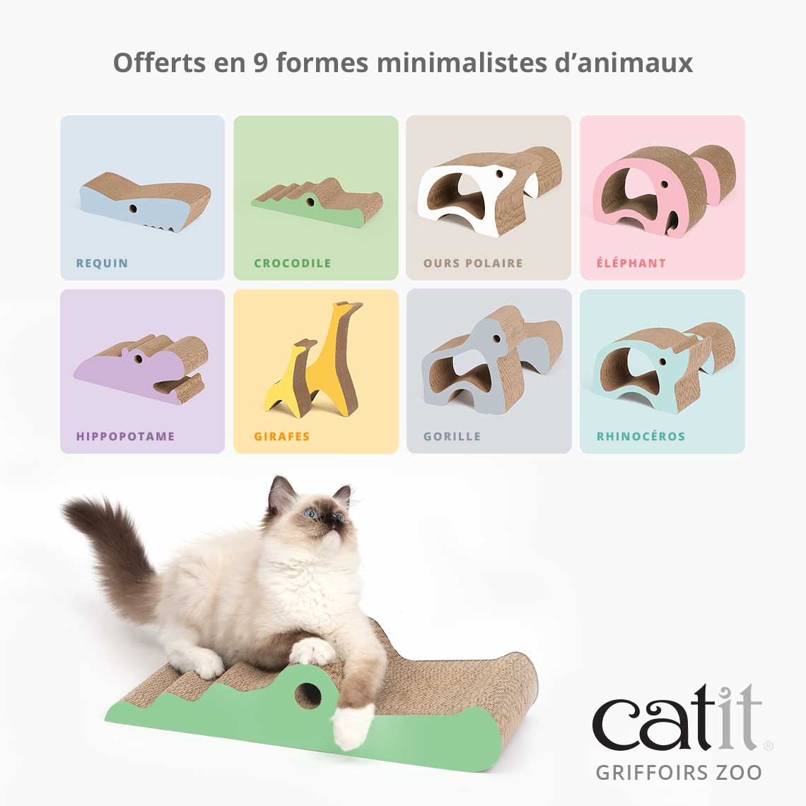 Griffoir pour chat Rhinocéros - Catit Zoo