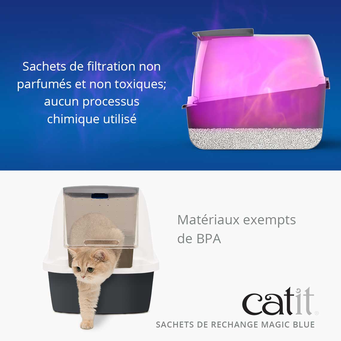 Filtres de rechange pour bac à litière - Catit Magic Blue