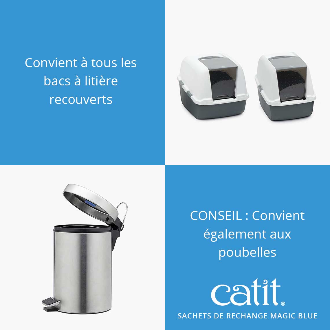 Filtres de rechange pour bac à litière - Catit Magic Blue