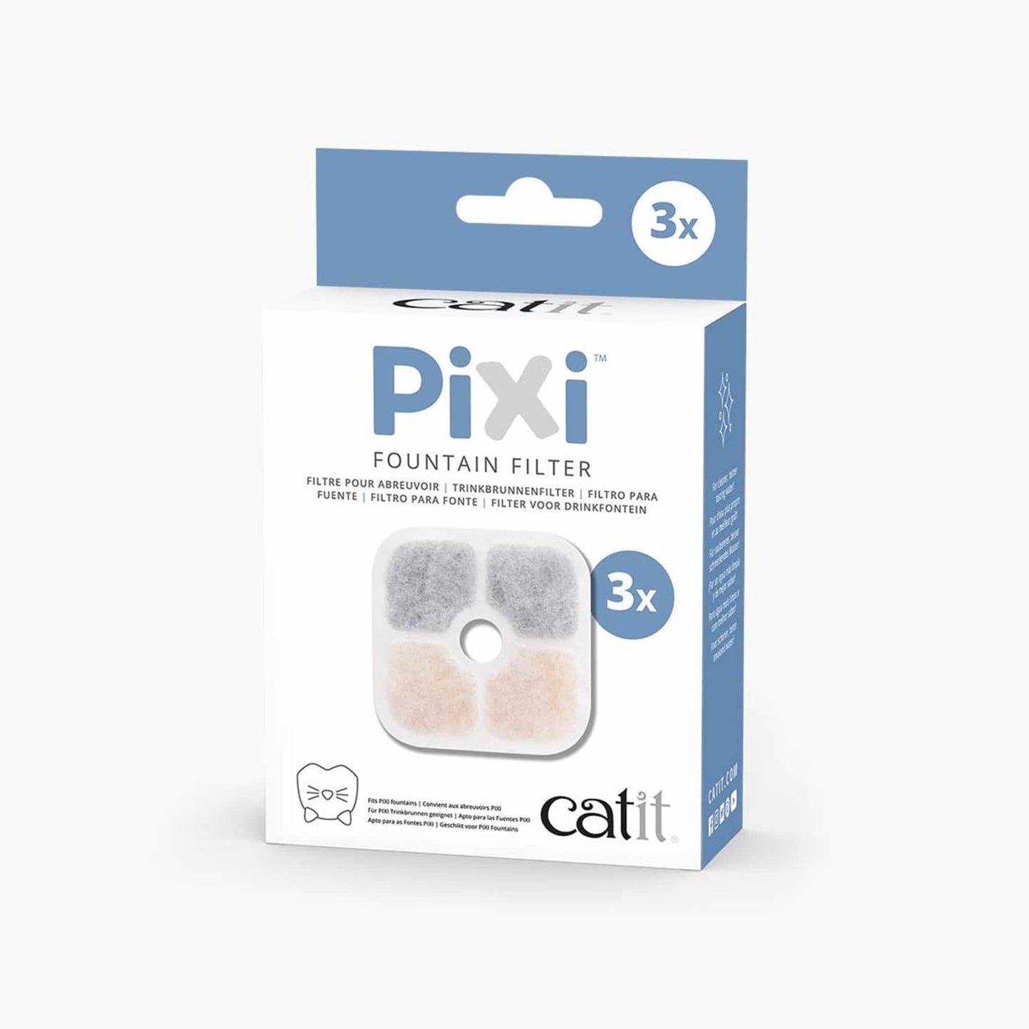 Filtre pour fontaine à eau pour chat - Catit Pixi - Paquet de 6