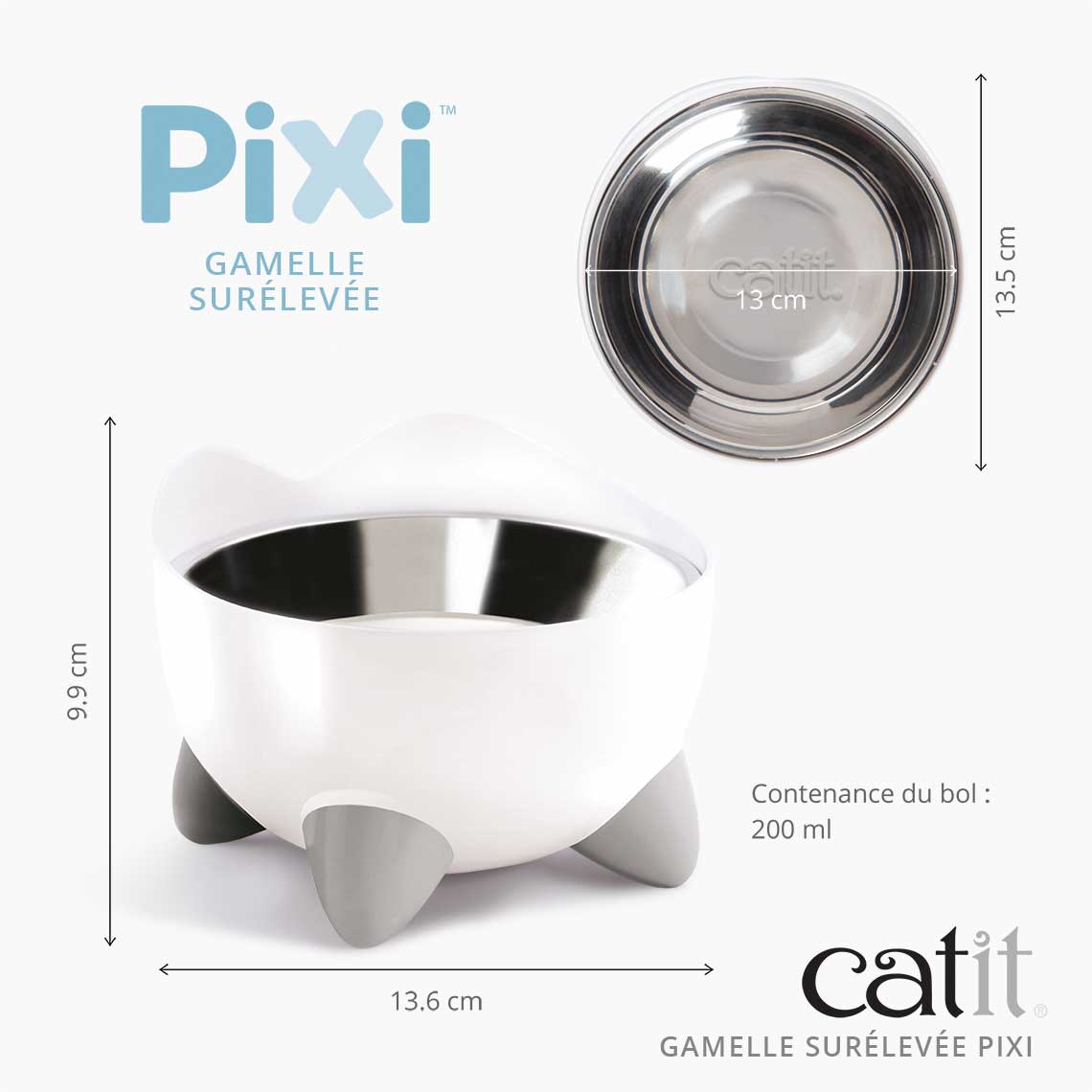 Gamelle surélevée pour chat - Catit Pixi