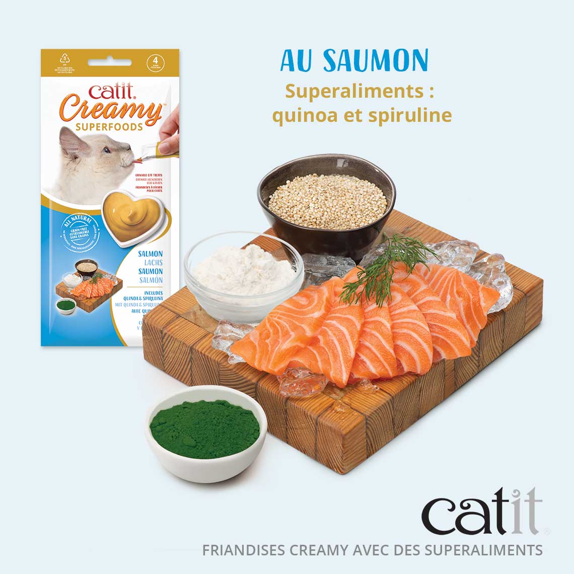 Catit Creamy Superfoods ─ Saumon avec Quinoa et Spiruline