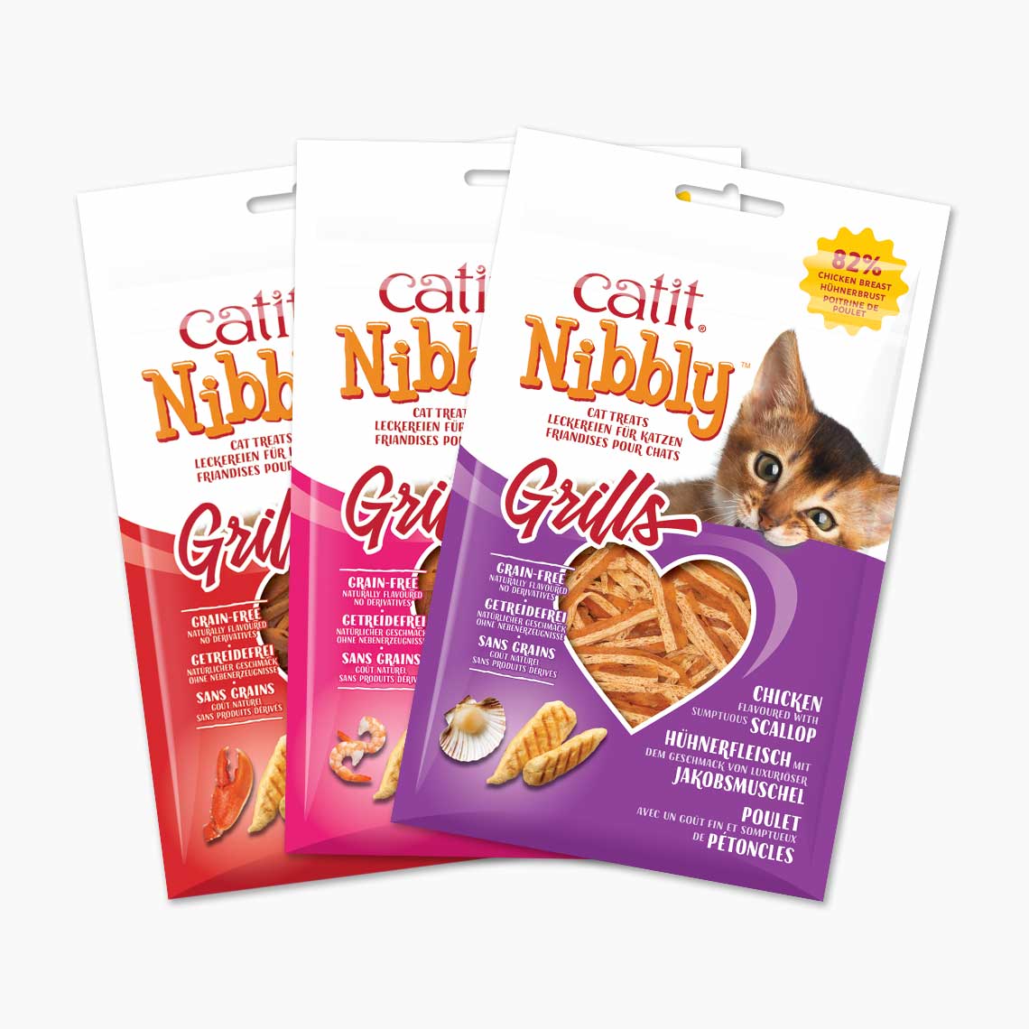 Friandises Catit Nibbly Grills ─ Grills – Arôme de pétoncles