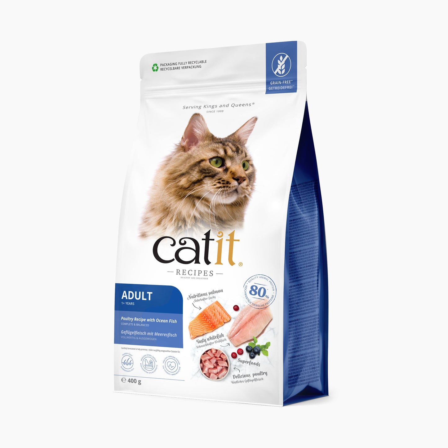 Croquettes chat adulte Poisson sans céréales - Catit Recipes - 400 g