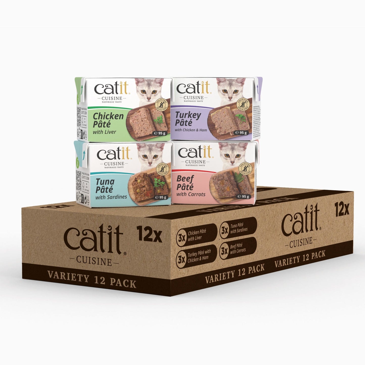 Pâtées pour chat, paquet de 12 – Catit Cuisine