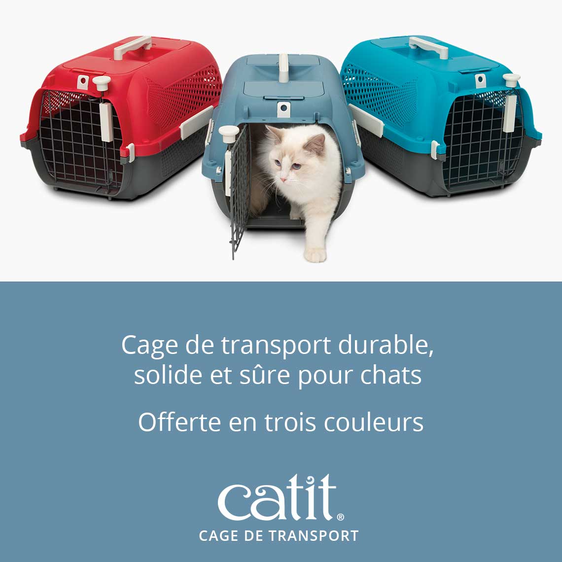 Caisse de transport pour chat - Catit - Petit, Rouge Cerise