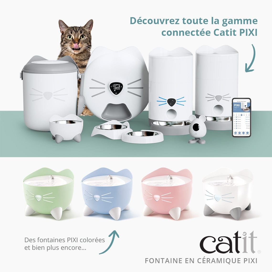 Fontaine à eau céramique pour chat - Catit Pixi