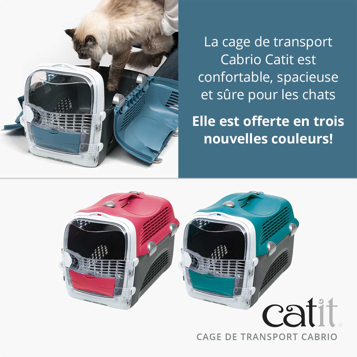 Cage de transport Cabrio Catit ─ Rouge Cerise