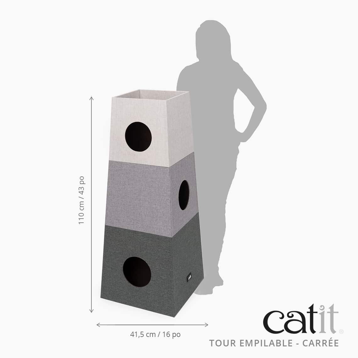 Tour empilable pour chat carrée - Catit