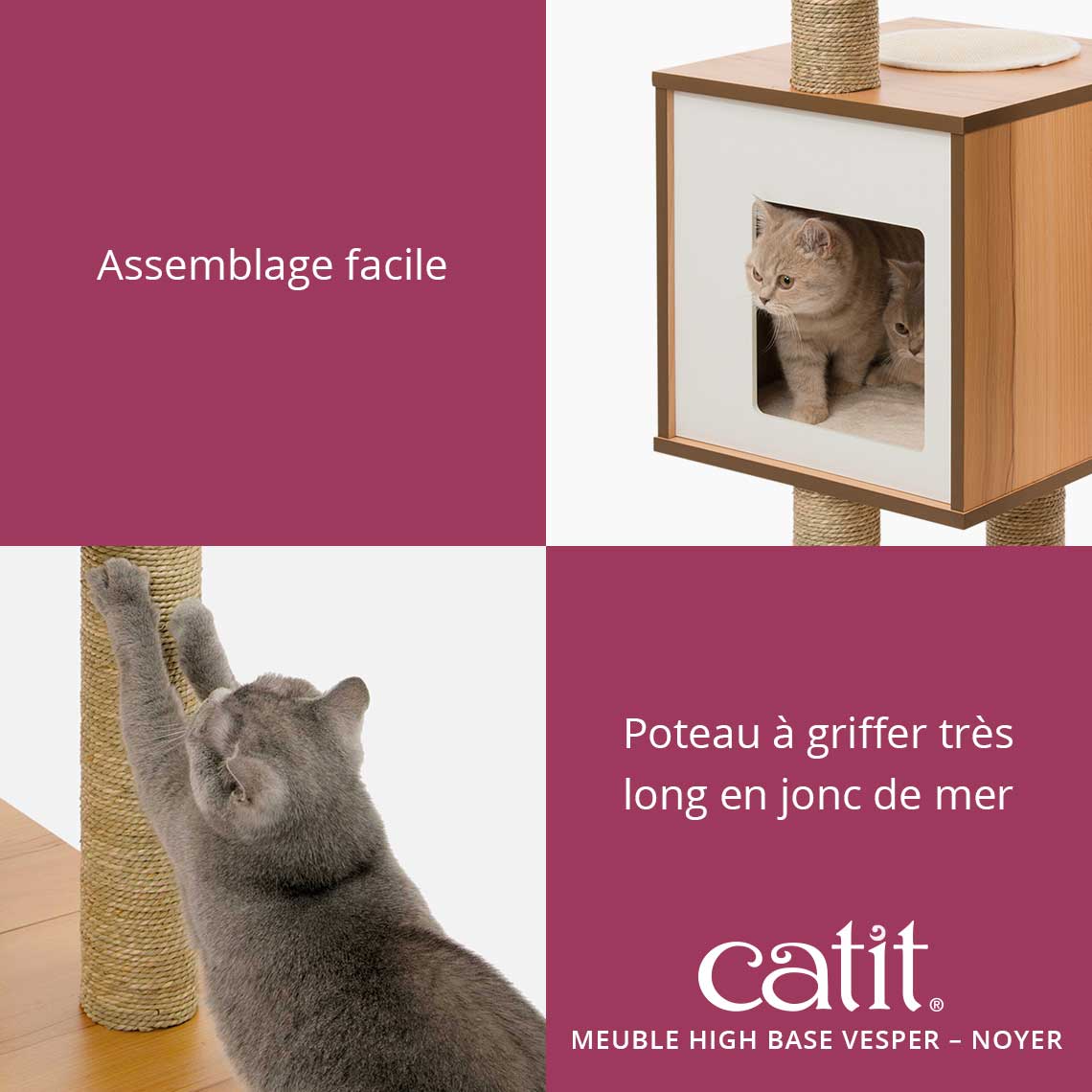 Arbre à chat High Base - Catit Vesper - Marron