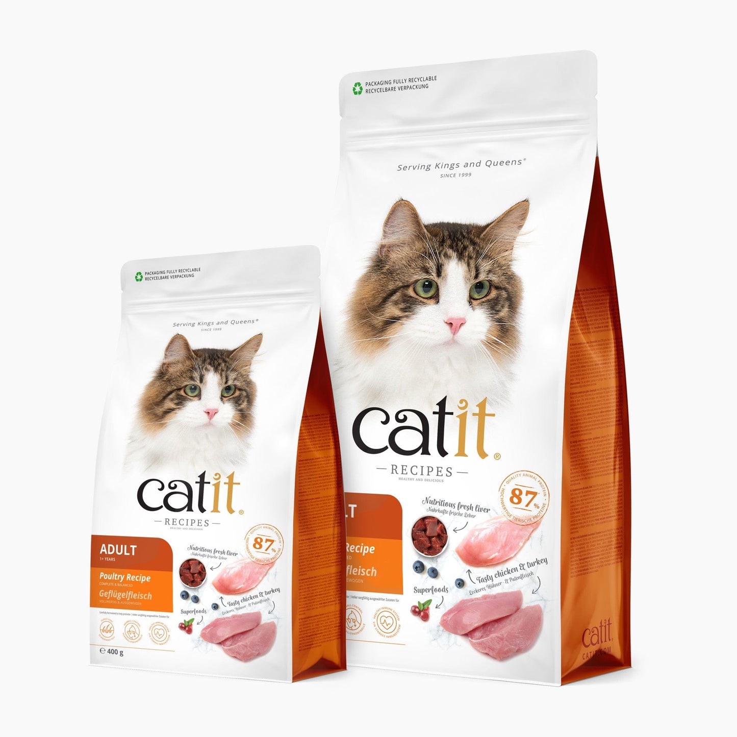 Croquettes chat adulte Volaille - Catit Recipes - 400 g