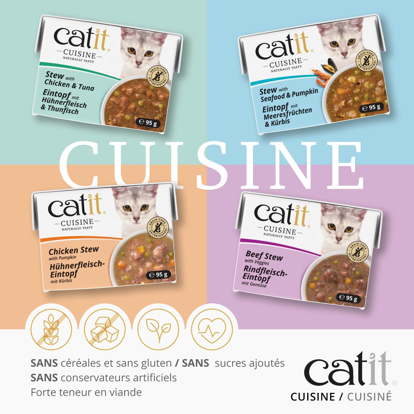 Cuisiné pour chat Poulet et Thon - Catit Cuisine