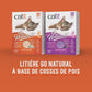 Litière agglomérante pour chat en cosses de pois recyclées - Catit Go Natural