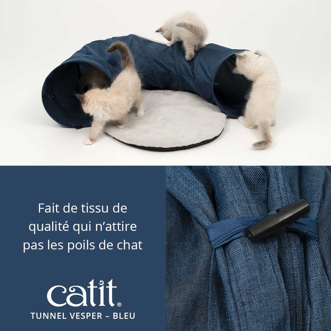 Tunnel en tissu pour chat - Catit Vesper - Bleu