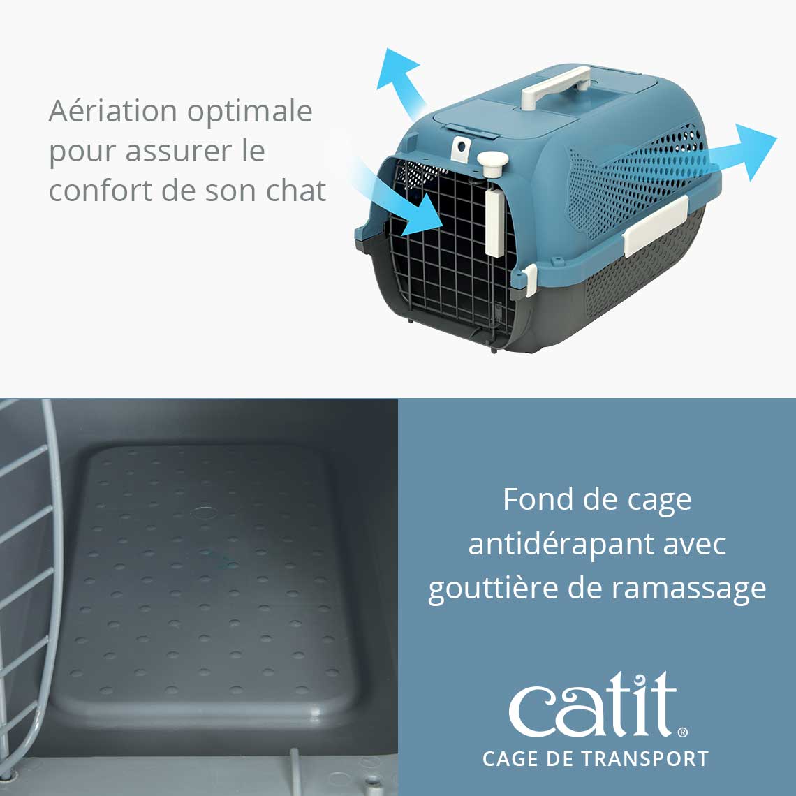 Caisse de transport pour chat - Catit - Petit, Turquoise