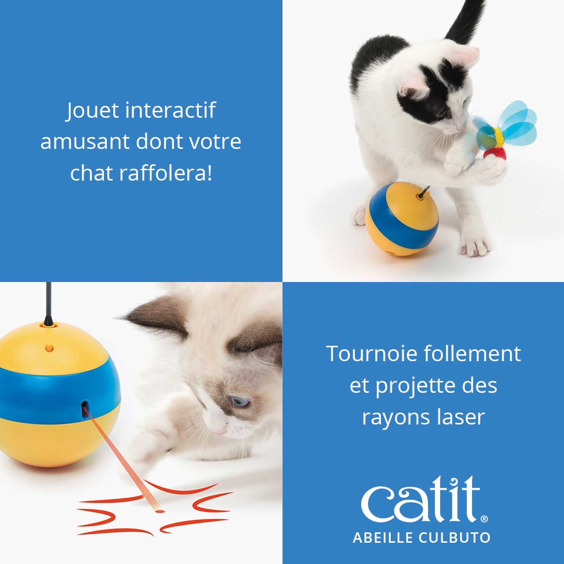 Jouet abeille culbuto pour chat - Catit Play