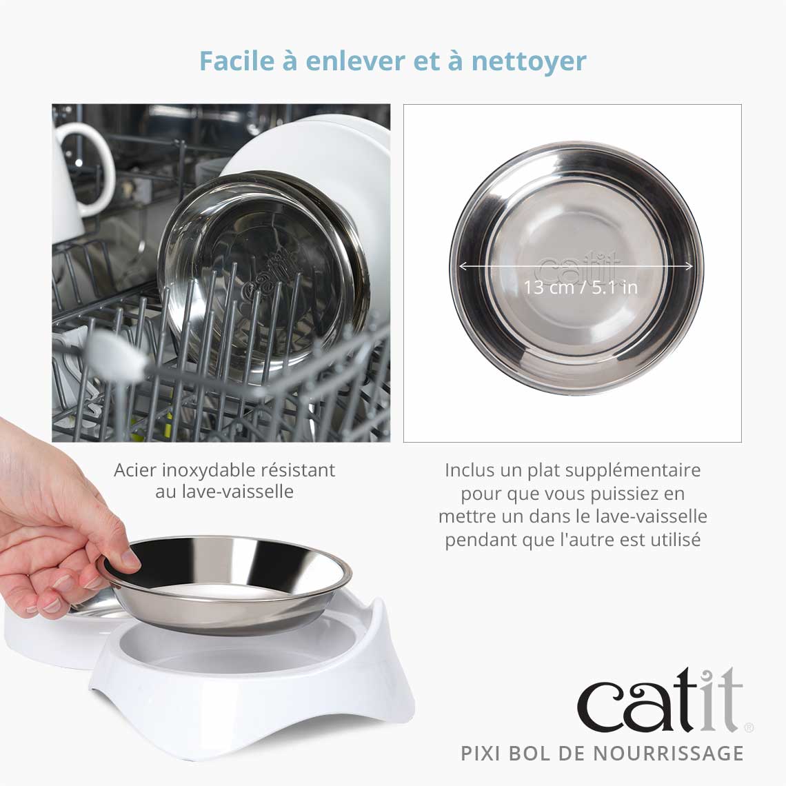 Gamelle pour chat - Catit Pixi - Double