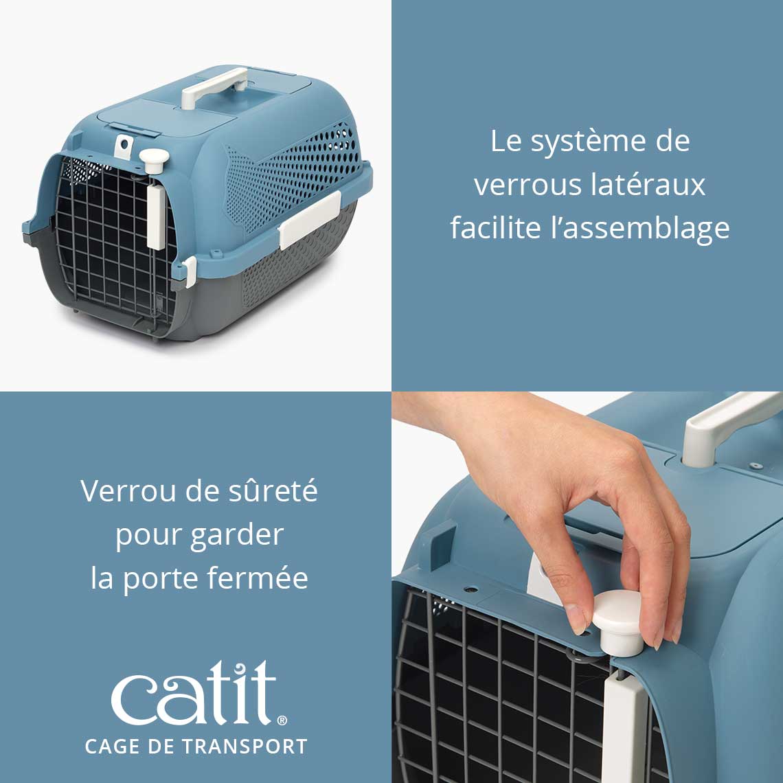 Caisse de transport pour chat - Catit - Petit, Turquoise