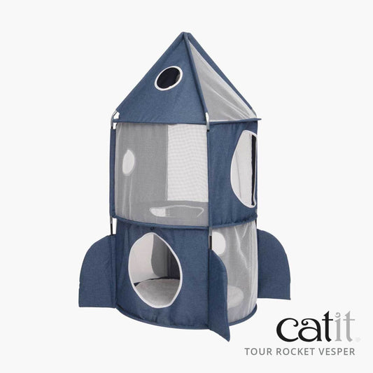 Tour Rocket pour chat - Catit Vesper - Bleu