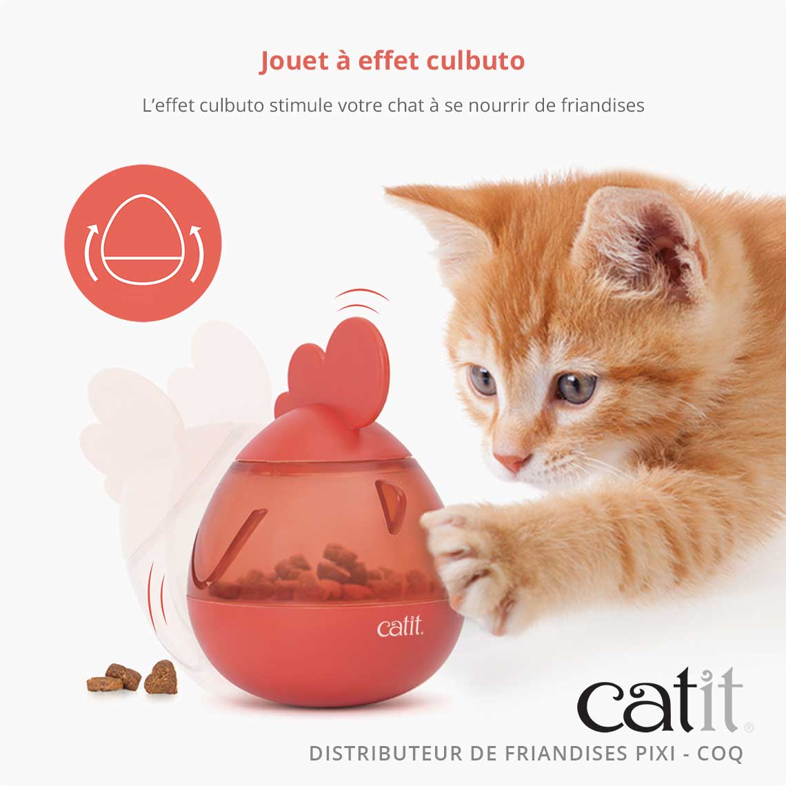 Distributeur de friandises pour chat Coq - Catit Pixi